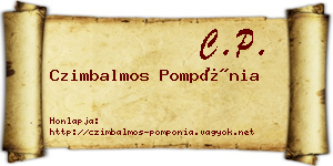 Czimbalmos Pompónia névjegykártya